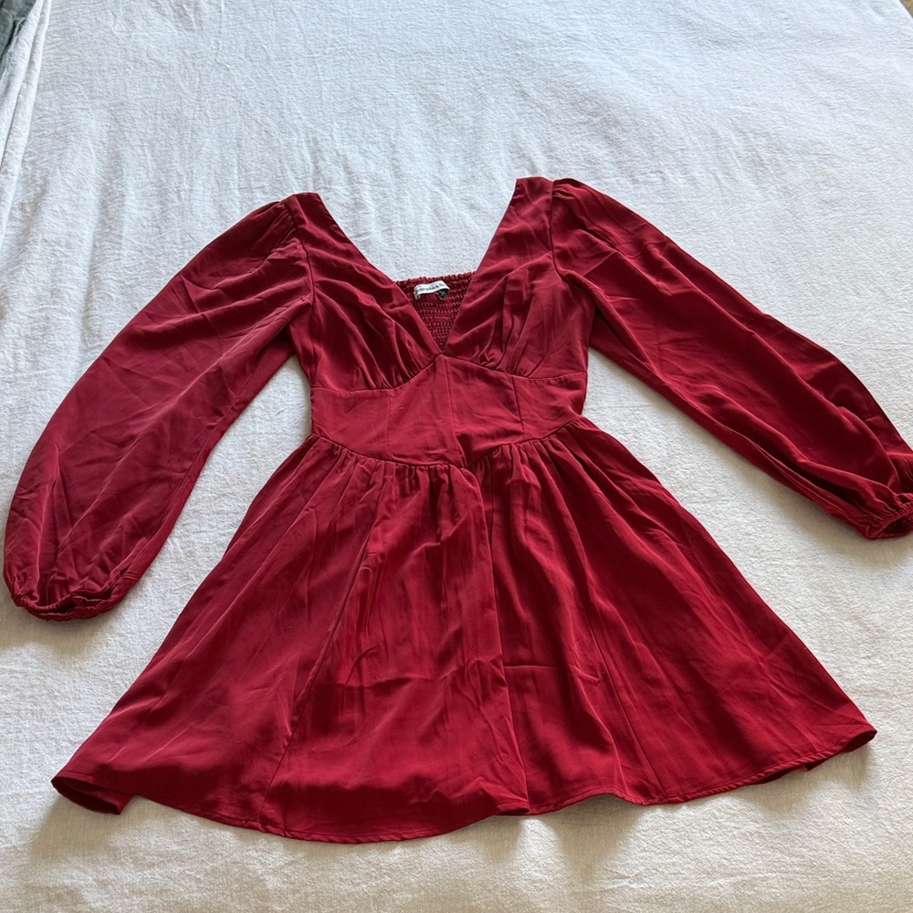 Abercrombie & Fitch Long Sleeve Corset Mini Dress